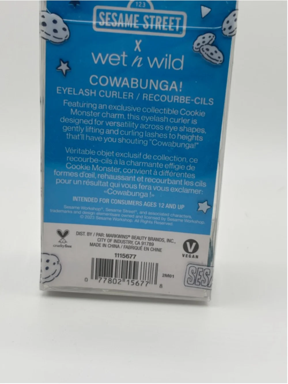 Wet n Wild Sesame Street Cowabunga Eyelash Curler Cookie Monster Limited Edition